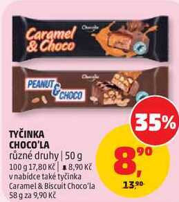 TYČINKA CHOCO'LA CHOCO různé druhy, 50 g