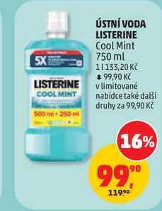ÚSTNÍ VODA LISTERINE Cool Mint, 750 ml