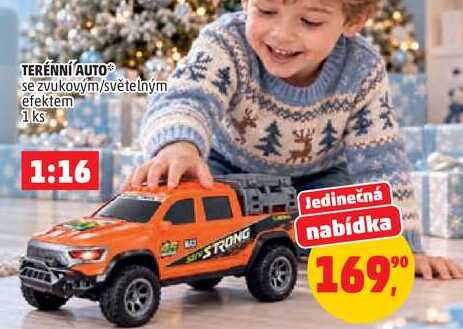 TERÉNNÍ AUTO se zvukovým/světelným efektem, 1ks