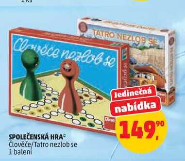 SPOLEČENSKÁ HRA Člověče/Tatro nezlob se, 1 balení