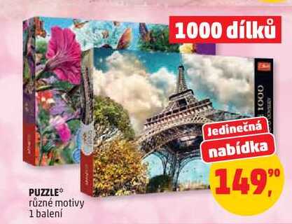 PUZZLE různé motivy, 1 balení