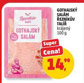 GOTHAJSKÝ SALÁM ŘEZNÍKŮV TALÍŘ krájený, 100 g 