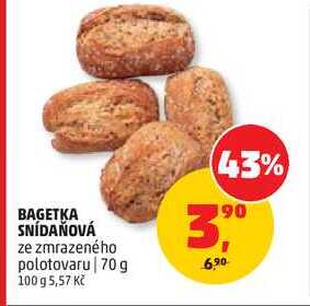 BAGETKA SNÍDAŇOVÁ ze zmrazeného polotovaru, 70 g
