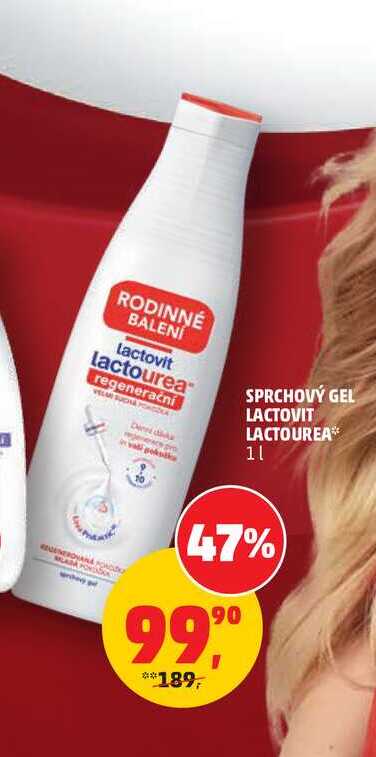 SPRCHOVÝ GEL LACTOVIT LACTOUREA, 1 l 