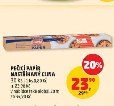 PEČICÍ PAPÍR NASTŘÍHANÝ CLINA, 30 ks Penny Market