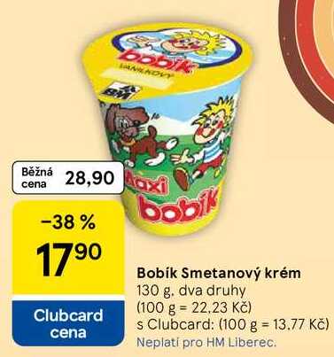 Bobik Smetanový krém, 130 g