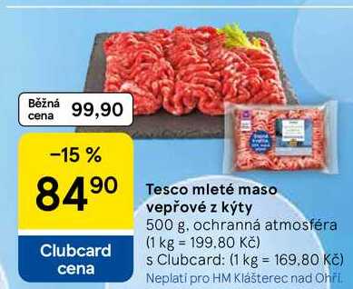 Tesco mleté maso vepřové z kýty, 500 g