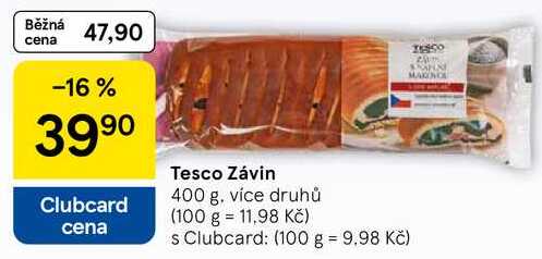 Tesco Závin, 400 g, více druhů