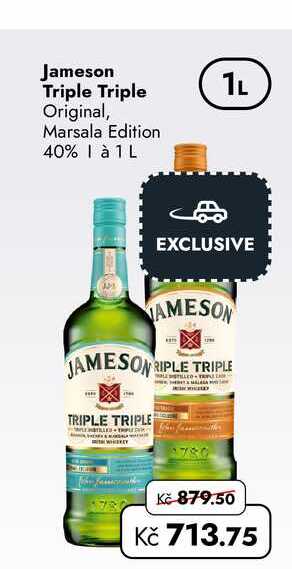 Jameson Triple Triple Original, Marsala Edition 40% 1 L