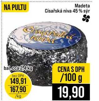 Madeta Císařská niva 45% sýr 100g