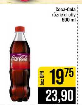 Coca-Cola různé druhy 500 ml