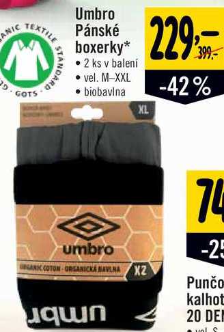 Umbro Pánské boxerky, 2 ks v balení