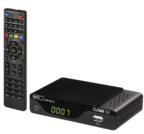 DVB-T2 přijímač EM190-S HD