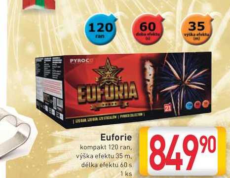Euforie kompakt 120 ran výška efektu 35 m, délka efektu 60 s 1 ks
