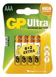 GP ULTRA AA/AAA 6+2 tužkové a mikrotužkové baterie