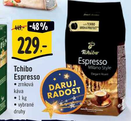   Tchibo Espresso  zrnková káva  1 kg  