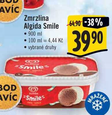   Zmrzlina Algida Smile   900 ml 