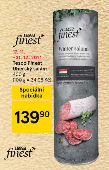 Tesco Finest Uherský salám 400 g