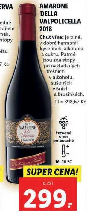 AMARONE DELLA VALPOLICELLA 2018, 0,75 l