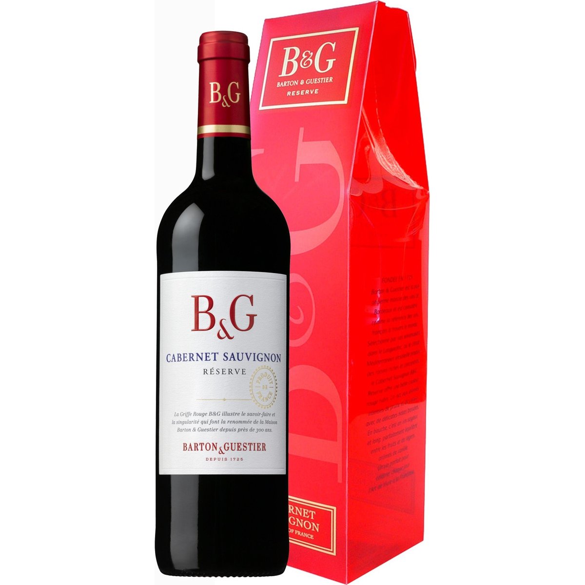 Barton&Guestier Cabernet Sauvignon Reserve IGP červené dárkové balení v ...