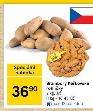 Brambory Keřkovské rohlíčky 2 kg