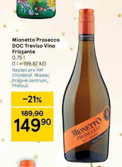 Mionetto Prosecco DOC Treviso Vino Frizzante 0.75 l