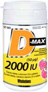 D-Max 2000 IU 90 žvýkacích tablet