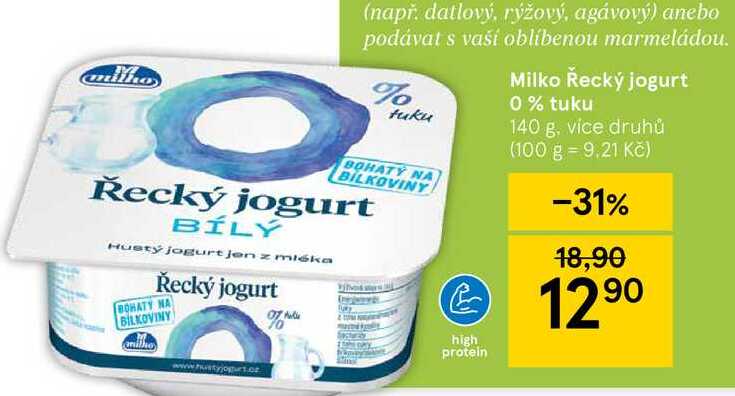 Milko Řecký jogurt 0 % tuku 140g