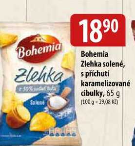 Bohemia zlehka Bohemia Zlehka solené, s příchutí karamelizované cibulky, 65g