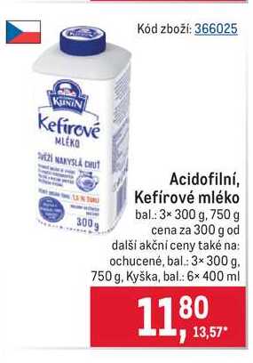 Kunín Acidofilní / Kefírové mléko 300 g  