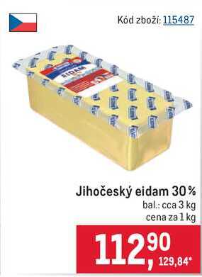 Madeta Jihočeský eidam 30% 1 kg 