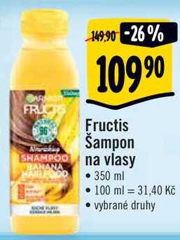 Fructis Šampon na vlasy, 350 ml 
