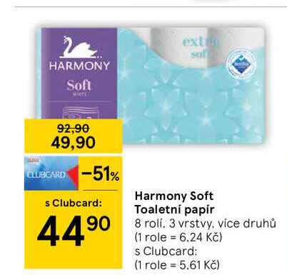 Harmony Soft Toaletní papír 8 rolí 
