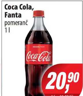 Coca Cola, Fanta pomeranč 1l