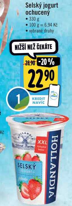 Selský jogurt ochucený, 330 g 