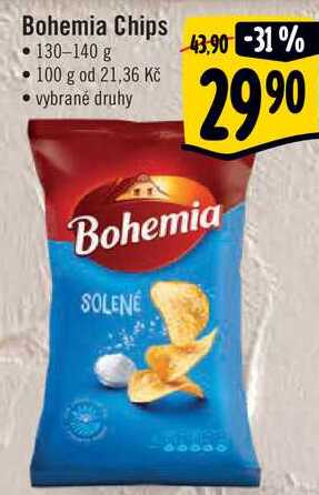 Bohemia Chips, 130-140 g