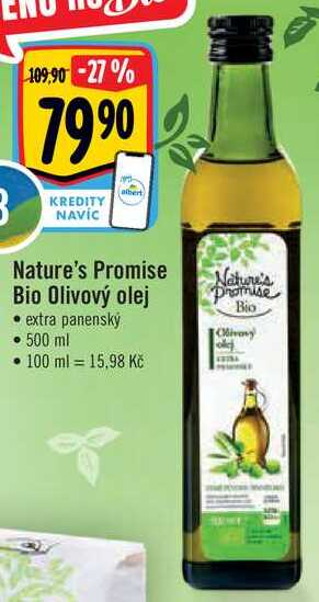 Nature's Promise Bio Olivový olej extra panenský, 500 ml