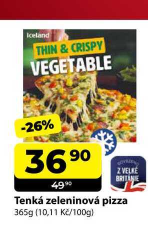 Tenká zeleninová pizza 365g 