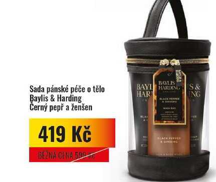 Sada pánské péče o tělo Baylis & Harding Cerný pepř a ženšen