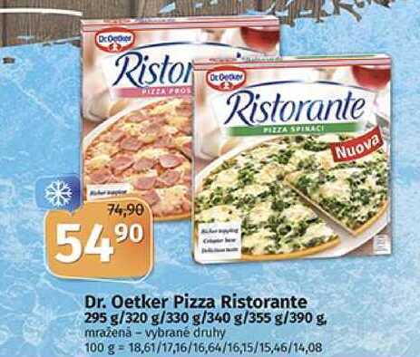 Dr. Oetker Pizza Ristorante vybrané druhy