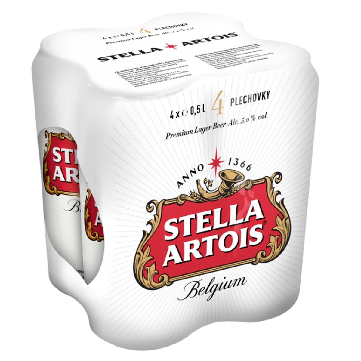 Stella Artois Světlý ležák plech 4×0,5 l