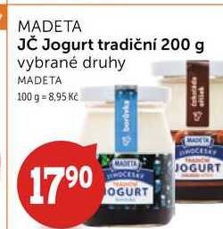 Madeta JČ Jogurt tradiční 200 g vybrané druhy 