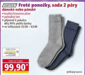 Froté ponožky, sada 2 páry dámské nebo pánské 