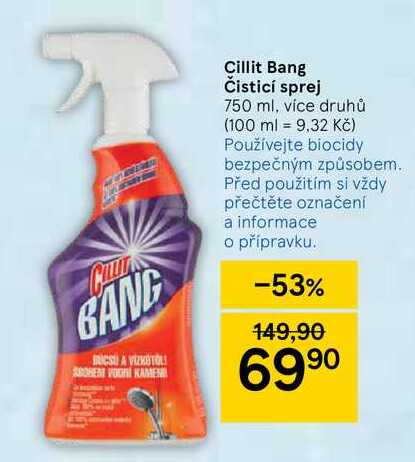 ARCHIV | Cillit Bang Čisticí sprej 750 ml v akci platné do: 22.2.2022 ...