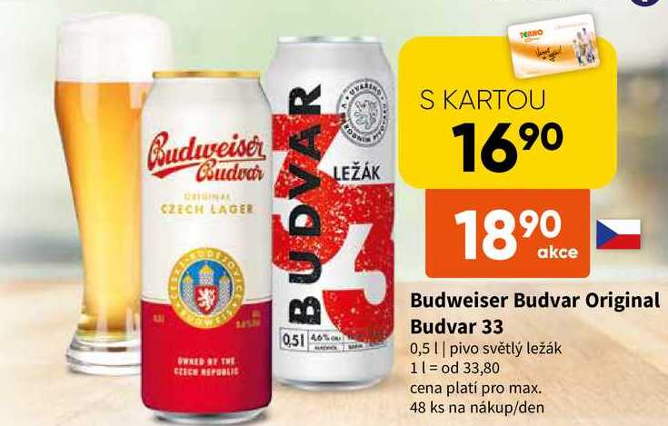   Budweiser Budvar Original Budvar 33 0,5 l  