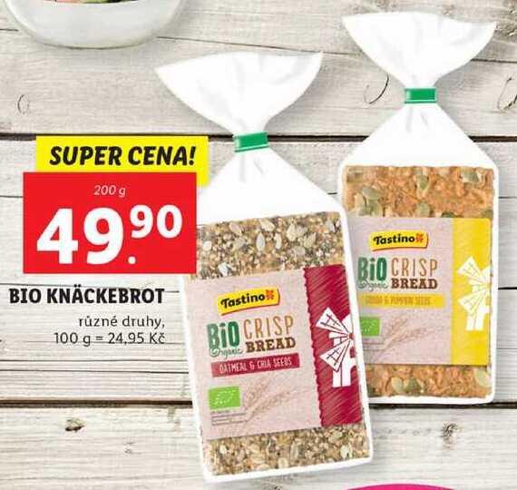 BIO KNÄCKEBROT různé druhy, 200 g