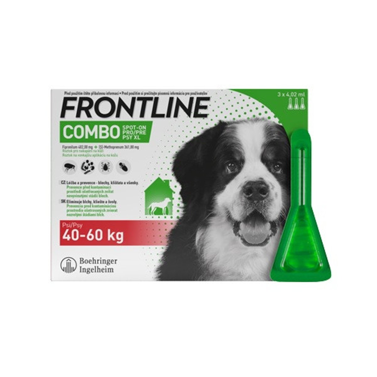 Frontline Combo Spot on Dog 40-60kg pipet.3x4.02ml
