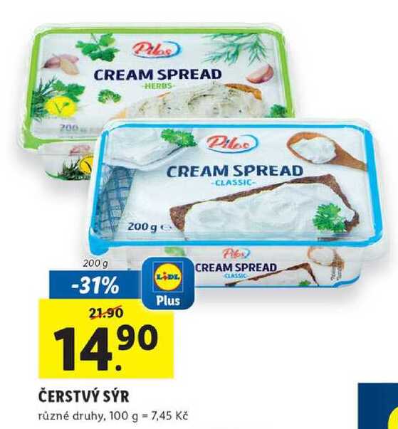 ČERSTVÝ SÝR různé druhy, 200 g