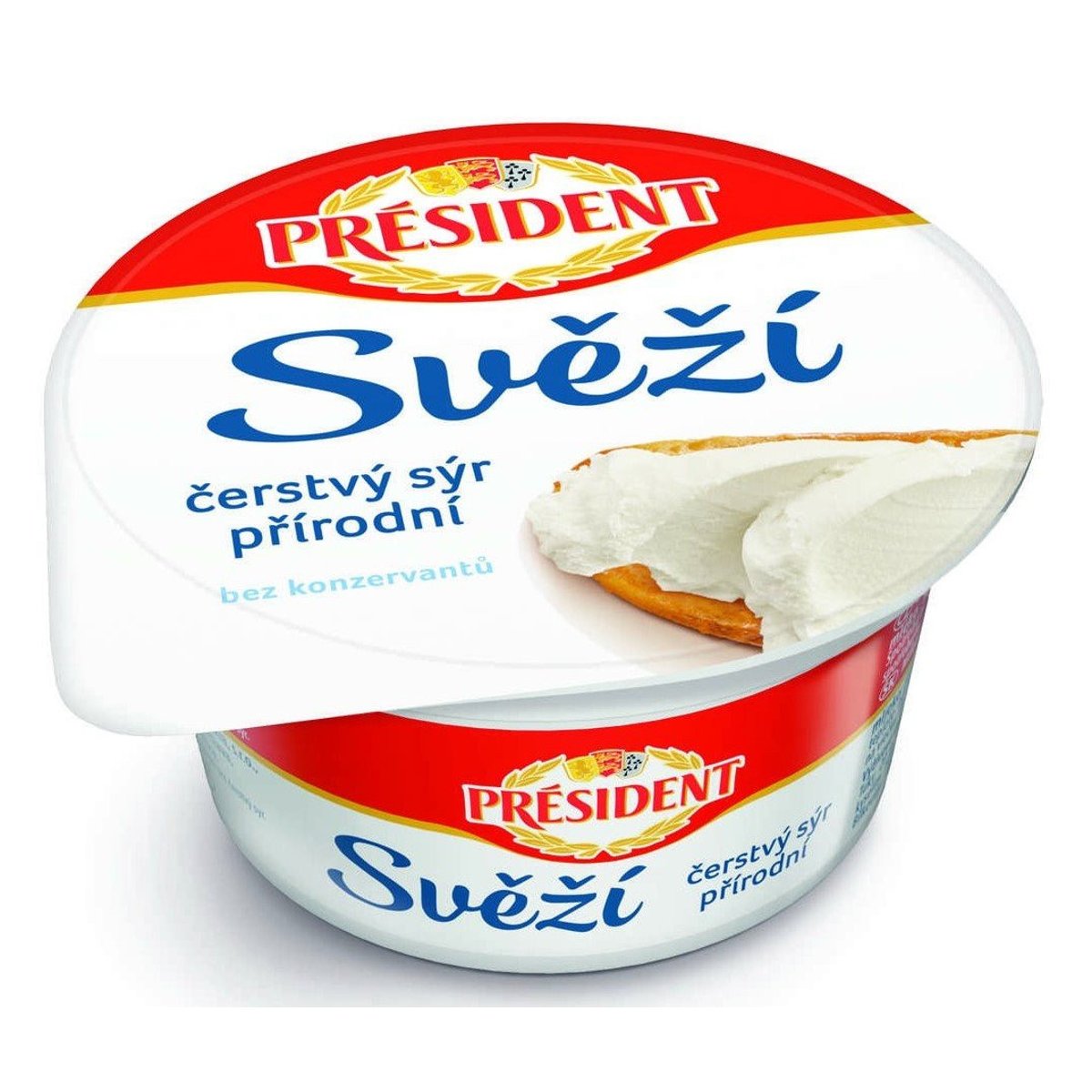 Président Svěží čerstvý sýr přírodní