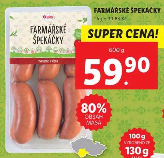 FARMÁŘSKÉ ŠPEKÁČKY, 600 g